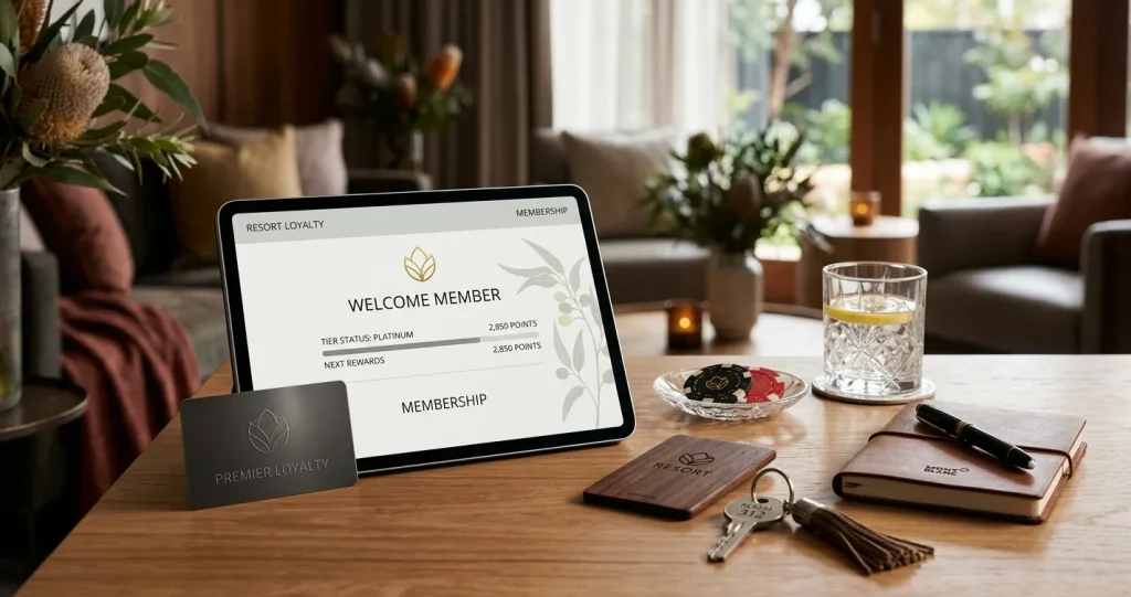 Illustration comparing Australian resort loyalty experiences in Melbourne, Perth and Sydney